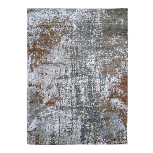 Dorian Gray, Abstract Design, Dense Weave Persian Knot, Natural Wool Hand Knotted, Oriental Rug