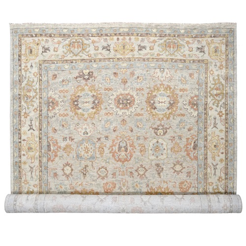 Camel & Ivory, Supple Collection, Plush Pile, Oushak Inspired, Sustainable, Hand Knotted, Oversize Oriental Rug 